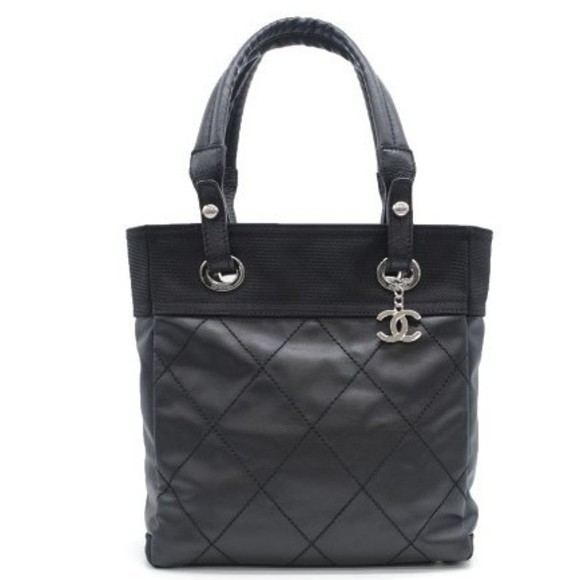 Chanel Paris Biarritz PM Small Tote Bag Black - Picture 1 of 7